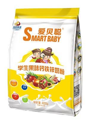 爱贝聪学生果味钙铁锌奶粉400袋